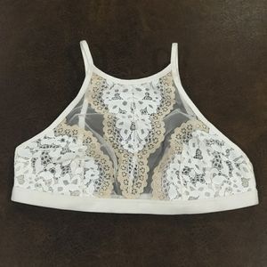Victoria’s Secret White Halter Lace Bralette